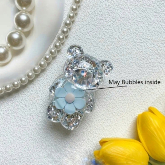 CellPhone Finger Stand Cute Bear Daisy Phone Comfortable Grip Anti-Slip Creat - Picture 2 of 3